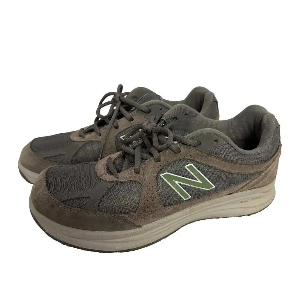 New Balance 877 Walking Shoes Men's 9.5 D Grey Suede Mesh Upper MW877GT